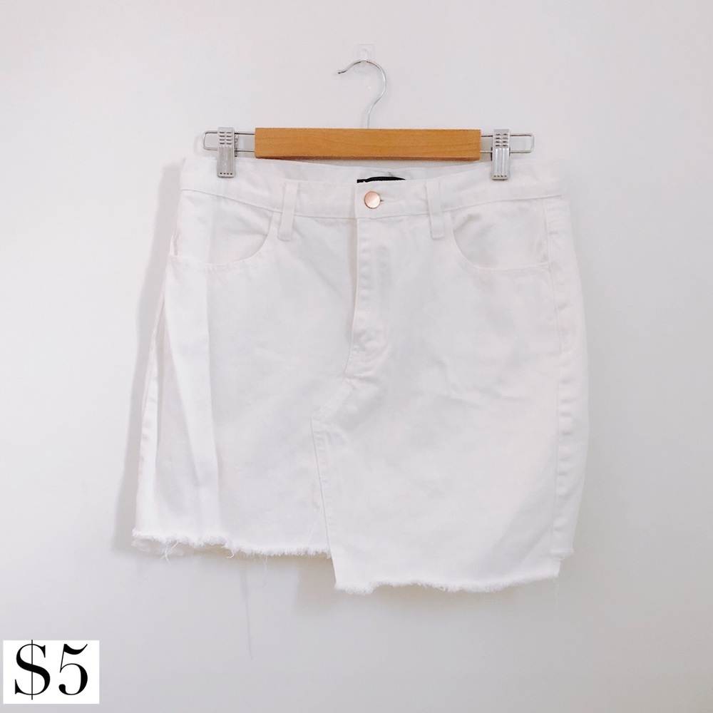 White Jean Skirt